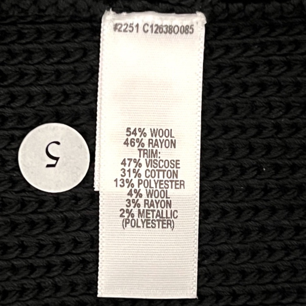 NEW 2-PC ST. JOHN BLACK WOOL, VISCOSE & COTTON BLEND KNIT JACKET & SKIRT SUIT 10 - Picture 11 of 12
